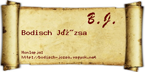 Bodisch Józsa névjegykártya